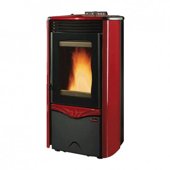 Duchessa Idro Steel - boiler-stove pellet from 12kw red