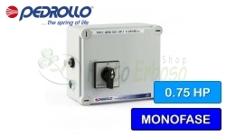 QEM 075 - Electric panel for 0.75 HP single-phase electric pump