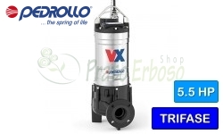 VX 55/65 - Bomba eléctrica VORTEX para aguas residuales trifásicas