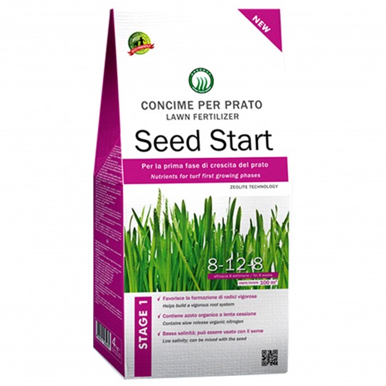 Seed Start - Fertilizzante per prato con Zeolite da 4 Kg