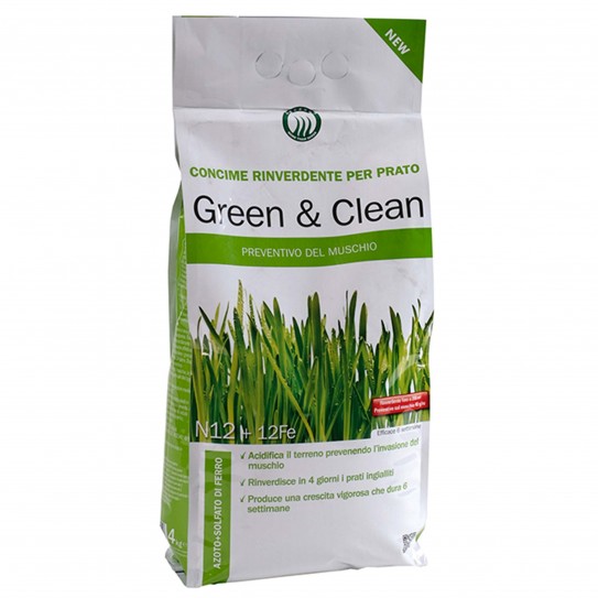 Green & Clean - Greening and anti-moss fertilizer of 4 Kg